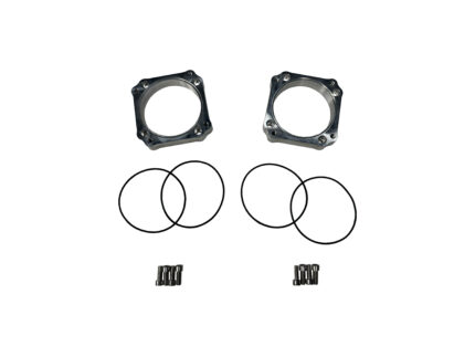 Total Racing Products Billet Aluminum Bosch 74mm Throttle Body to Nissan GTR Intake Manifold Adapter Set - R35 GTR